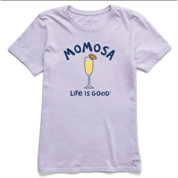 Life is Good Purple Mimosa Crusher Tee Medium EUC - Picture 1 of 5